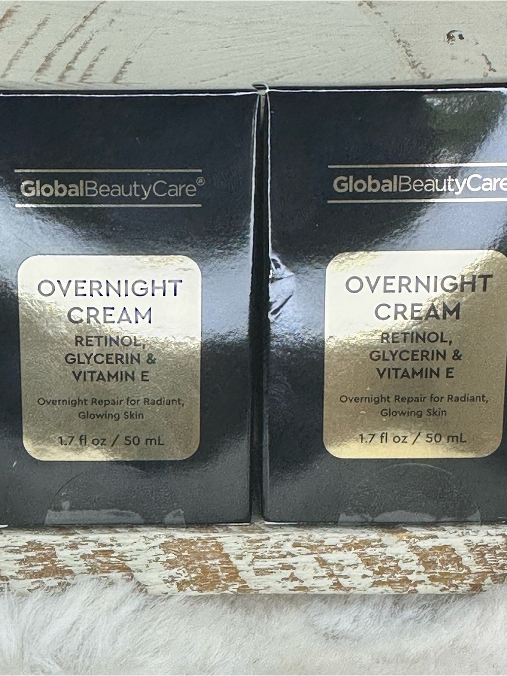 NEW Set of 2 Global Beauty Care Overnight Creams - Retinol & Vitamin E